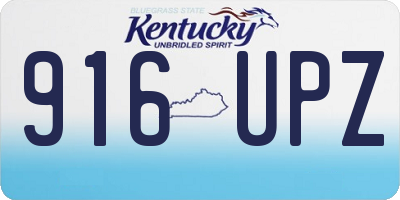 KY license plate 916UPZ