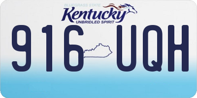 KY license plate 916UQH