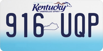KY license plate 916UQP
