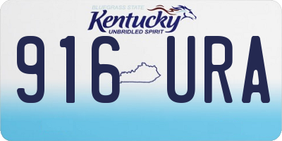 KY license plate 916URA