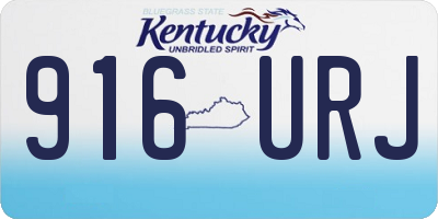 KY license plate 916URJ
