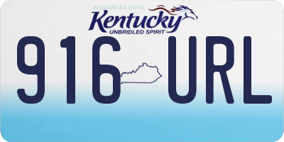 KY license plate 916URL