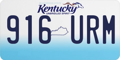 KY license plate 916URM