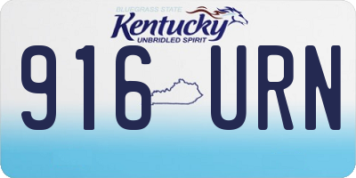 KY license plate 916URN