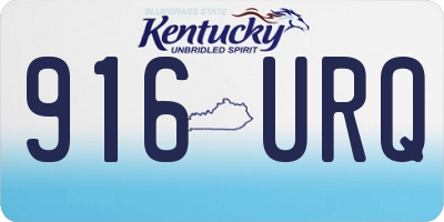 KY license plate 916URQ