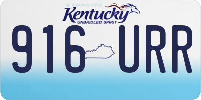 KY license plate 916URR
