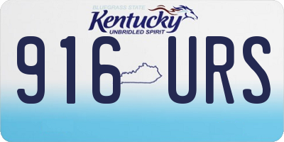 KY license plate 916URS