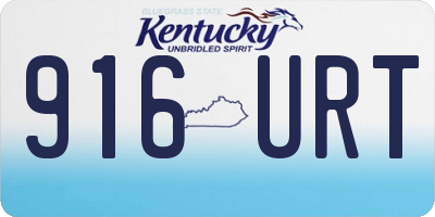 KY license plate 916URT