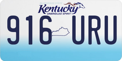 KY license plate 916URU