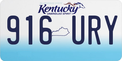 KY license plate 916URY