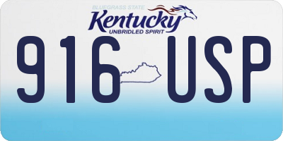 KY license plate 916USP