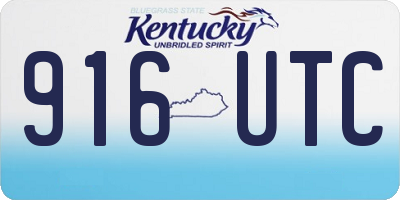 KY license plate 916UTC
