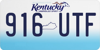 KY license plate 916UTF