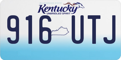 KY license plate 916UTJ