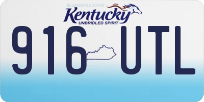 KY license plate 916UTL
