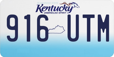 KY license plate 916UTM