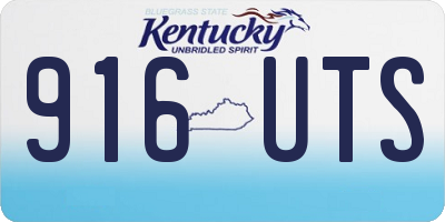 KY license plate 916UTS