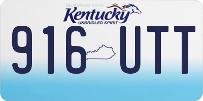 KY license plate 916UTT