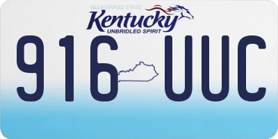 KY license plate 916UUC