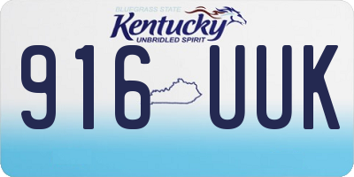 KY license plate 916UUK