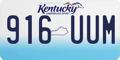 KY license plate 916UUM