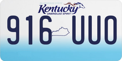 KY license plate 916UUO