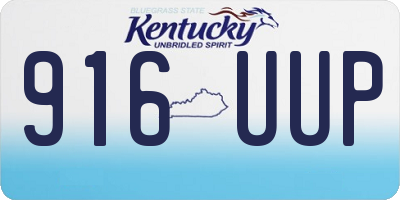 KY license plate 916UUP