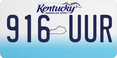KY license plate 916UUR