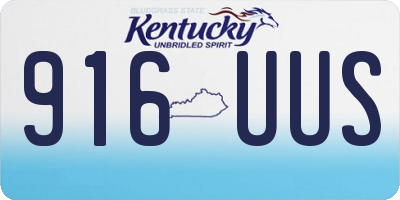 KY license plate 916UUS