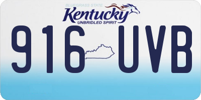 KY license plate 916UVB