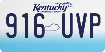 KY license plate 916UVP