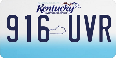KY license plate 916UVR