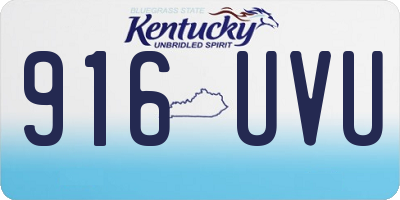 KY license plate 916UVU