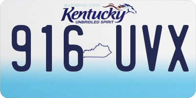 KY license plate 916UVX