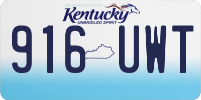 KY license plate 916UWT