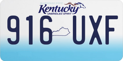 KY license plate 916UXF