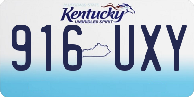 KY license plate 916UXY
