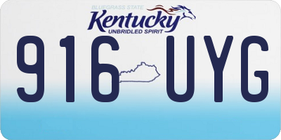 KY license plate 916UYG