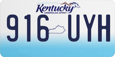 KY license plate 916UYH