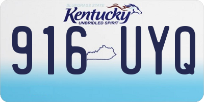 KY license plate 916UYQ