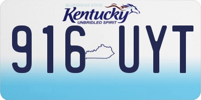 KY license plate 916UYT