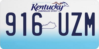 KY license plate 916UZM