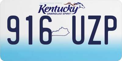 KY license plate 916UZP