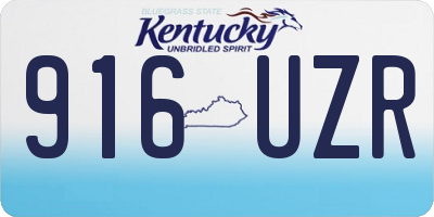 KY license plate 916UZR