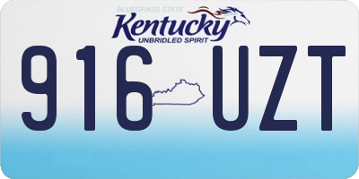KY license plate 916UZT