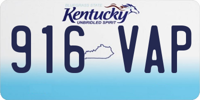 KY license plate 916VAP