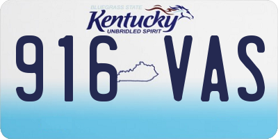 KY license plate 916VAS