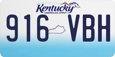 KY license plate 916VBH