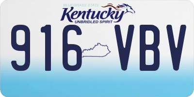KY license plate 916VBV