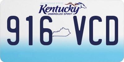 KY license plate 916VCD